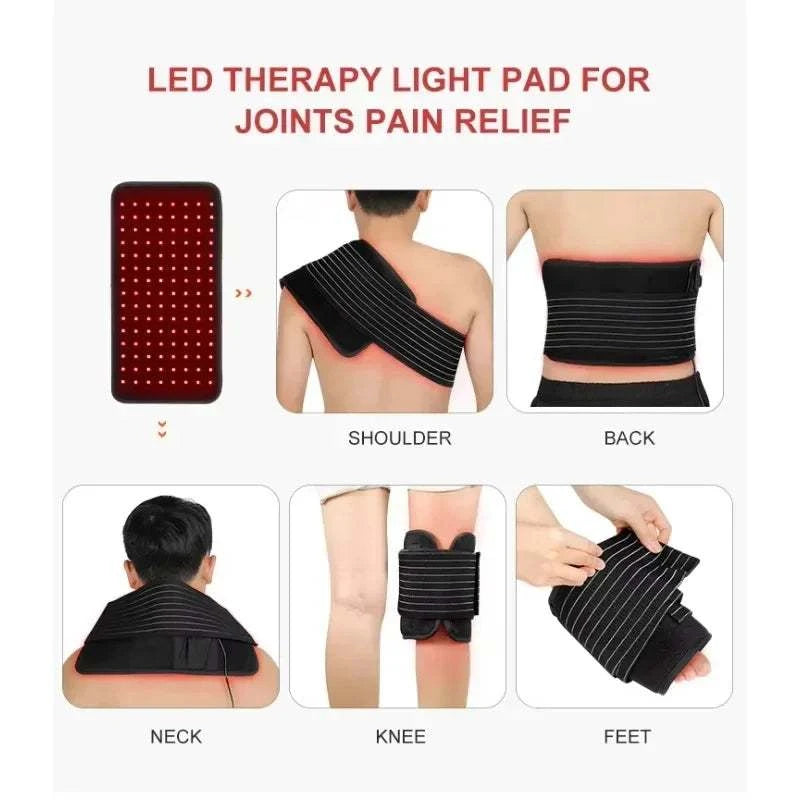 NEW 120pcs LEDs Red Light Therapy Pad 660nm&850nm Near Infrared Light Therapy Heating Pad for Body Home Relaxation Device