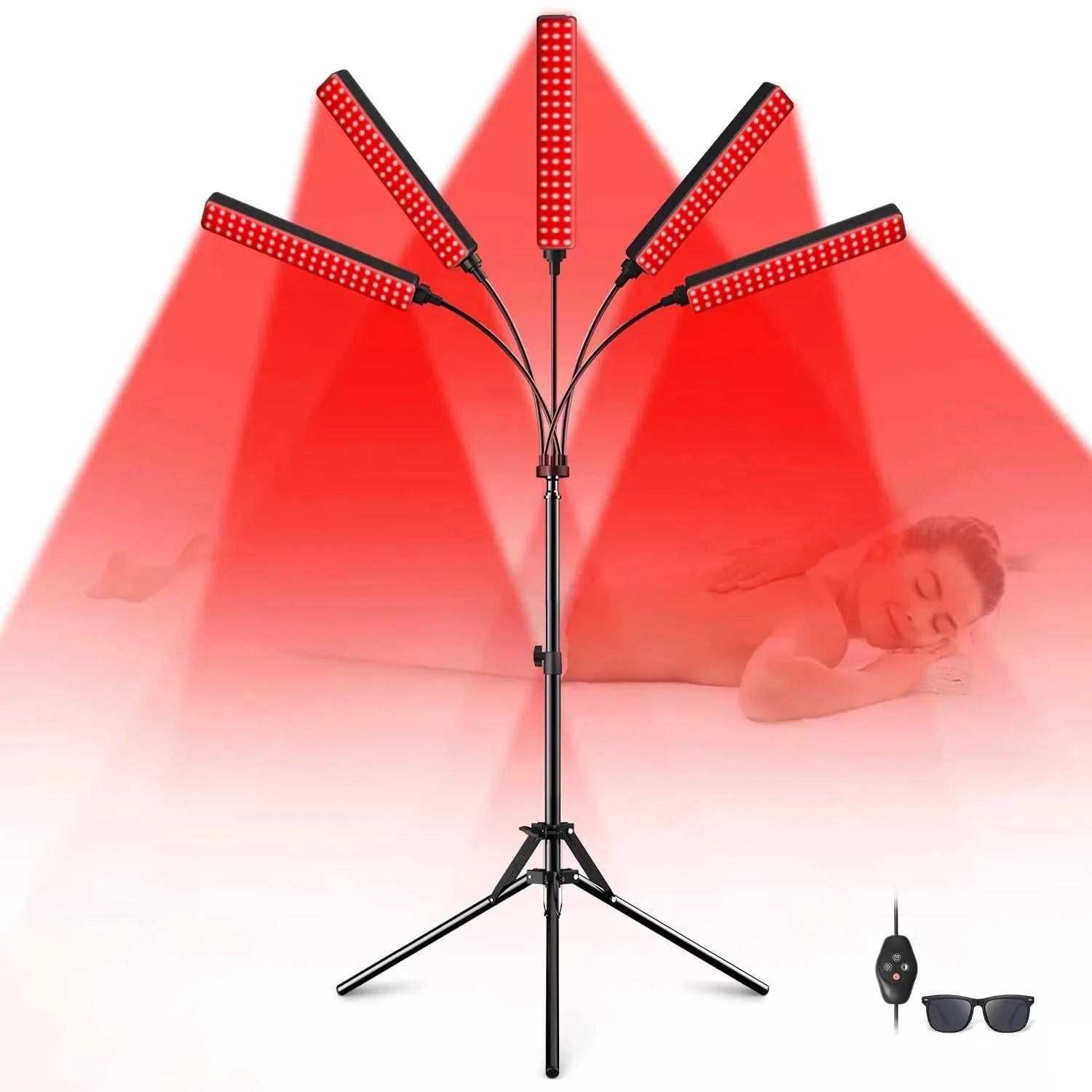 Red Light Therapy Lamp with Adjustable stand, 3in1 Chip 660& 850 nm NearInfrared Light Therapy Device for Face, Body, Pain, Skin