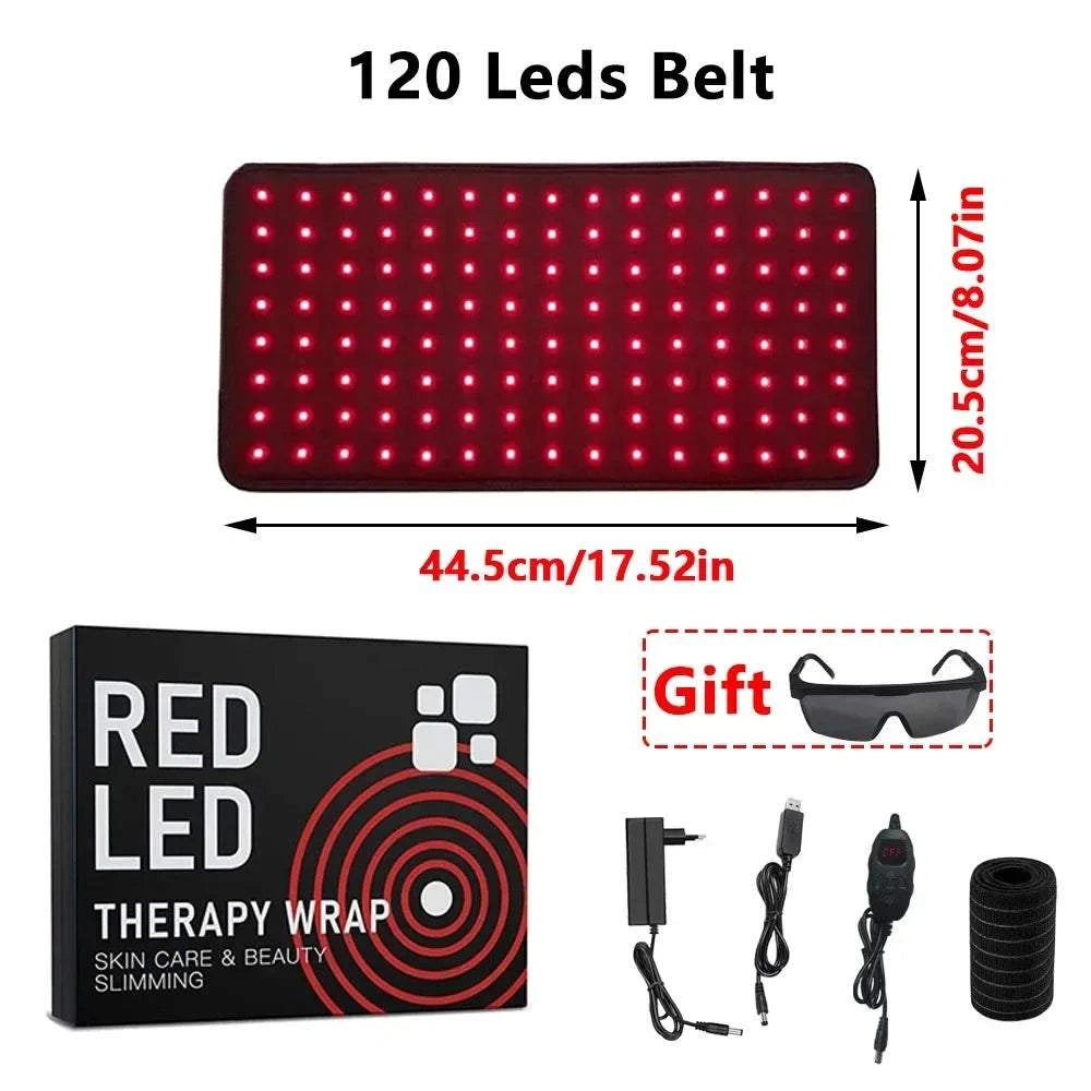 NEW 120pcs LEDs Red Light Therapy Pad 660nm&850nm Near Infrared Light Therapy Heating Pad for Body Home Relaxation Device