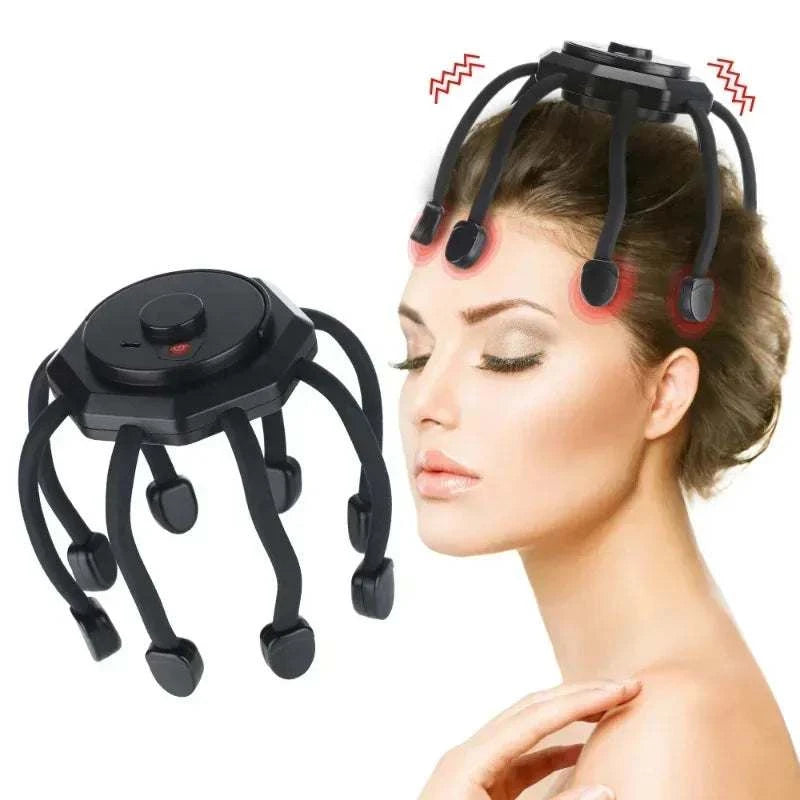 2026 Electric Head Massager Octopus Massager 20 Contracts 5 Modes Scalp Massager 2 Extra Long Contract Red Light Therapy Device