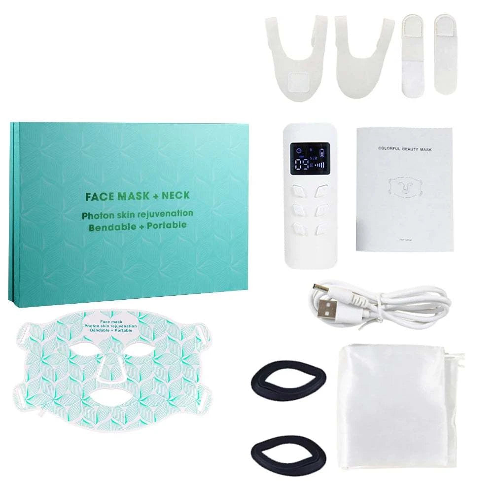 Ubilli Silicone Led Face Mask 8 Colors Red Light Therapy Infrared Flexible Soft Mask Led Therapy Anti Aging Advanced Photon Mask