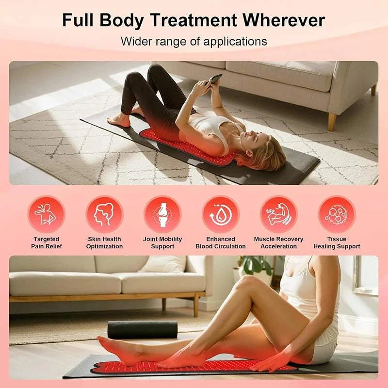 Red Infrared Light Therapy Pad LED Beauty Devices 210pcs LED Bead Red Light Belt for Face and Body Back Knee Hands Feet Relief