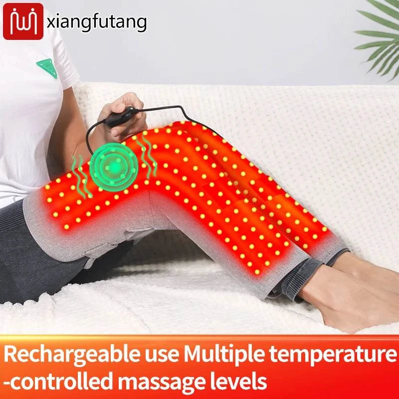 Red Light Heating Knee Pads Infrared Heated Therapy Hot Compress Knee Arthritis Pain Relief Brace Healthy Knee Massage Winter