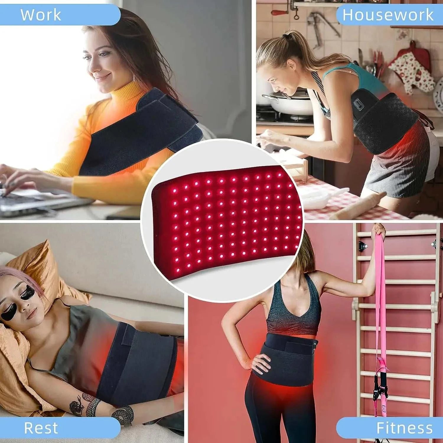 NEW 120pcs LEDs Red Light Therapy Pad 660nm&850nm Near Infrared Light Therapy Heating Pad for Body Home Relaxation Device