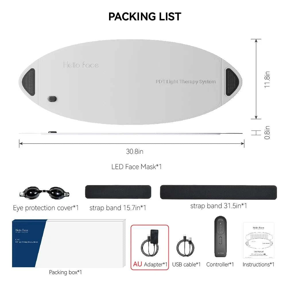 Hello Face L6 Mask 630nm 850nm 510K LED Light Therapy Mask PDT Red Light Near-infrared Light Facial Device Spa Skin Care