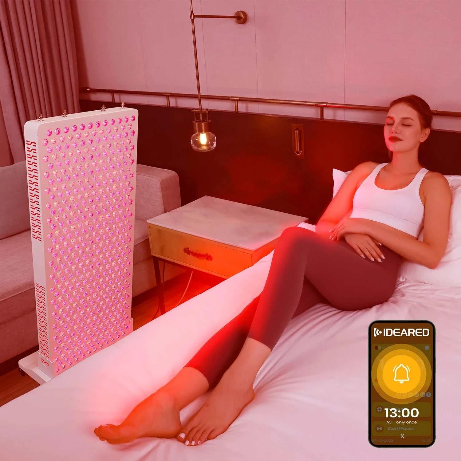 2026 APP Control 5w Dual Chips RLPRO600 8 wavelength Touch Screen Half Body Red Light Therapy Panel Light For Pain Relief