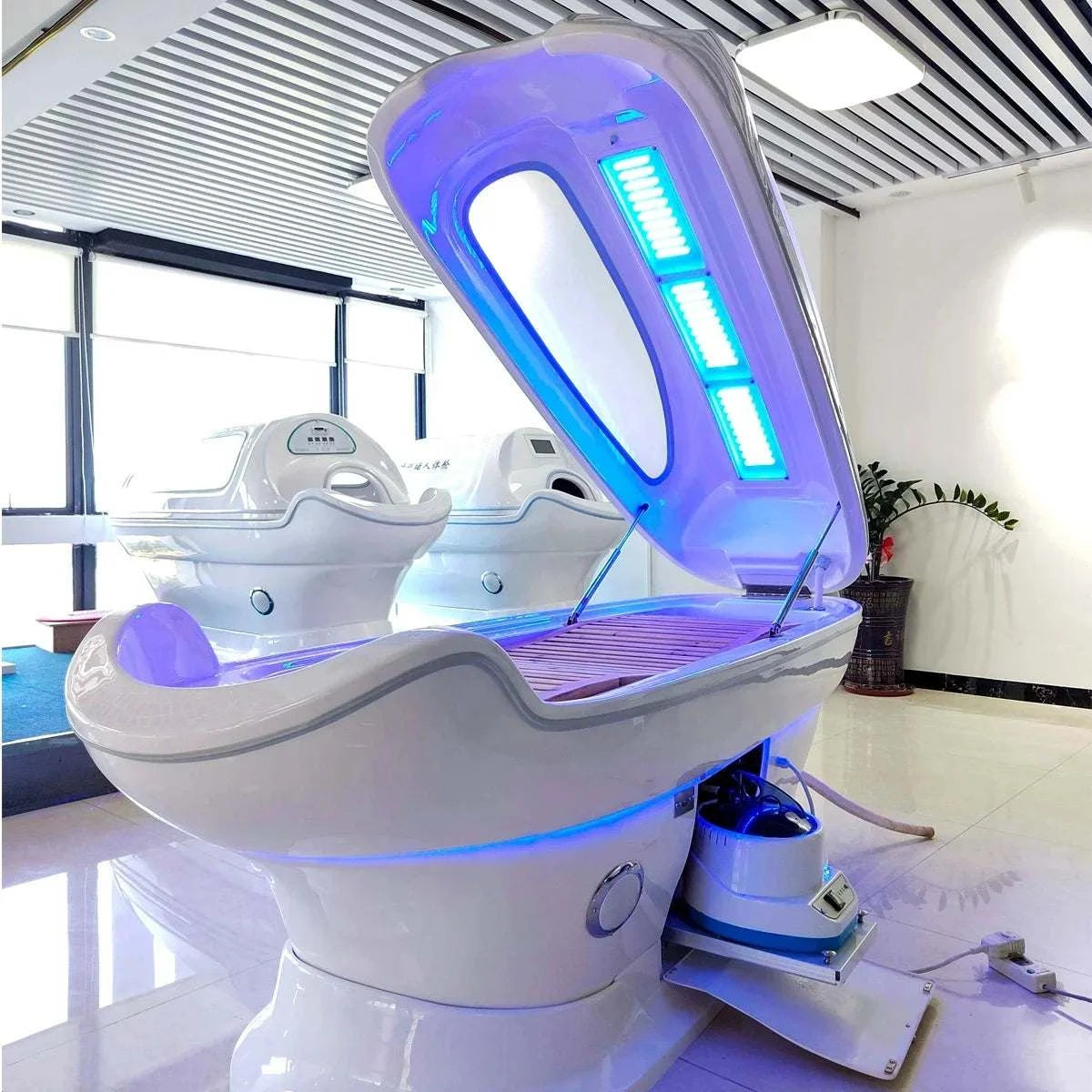 2025 Acrylic 7 colour Far Infrared Wet Steam Ozone Sauna Spa Capsule Weight Loss And Detox Skin Rejuvenation Red Light Therapy Spa Bed Pod