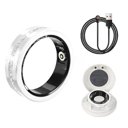 2025 New Smart Ring Lady Heart Rate Sleep Health Monitor Menstrual cycle detection IP68 Waterproof Fashion Sport Rings Women Men