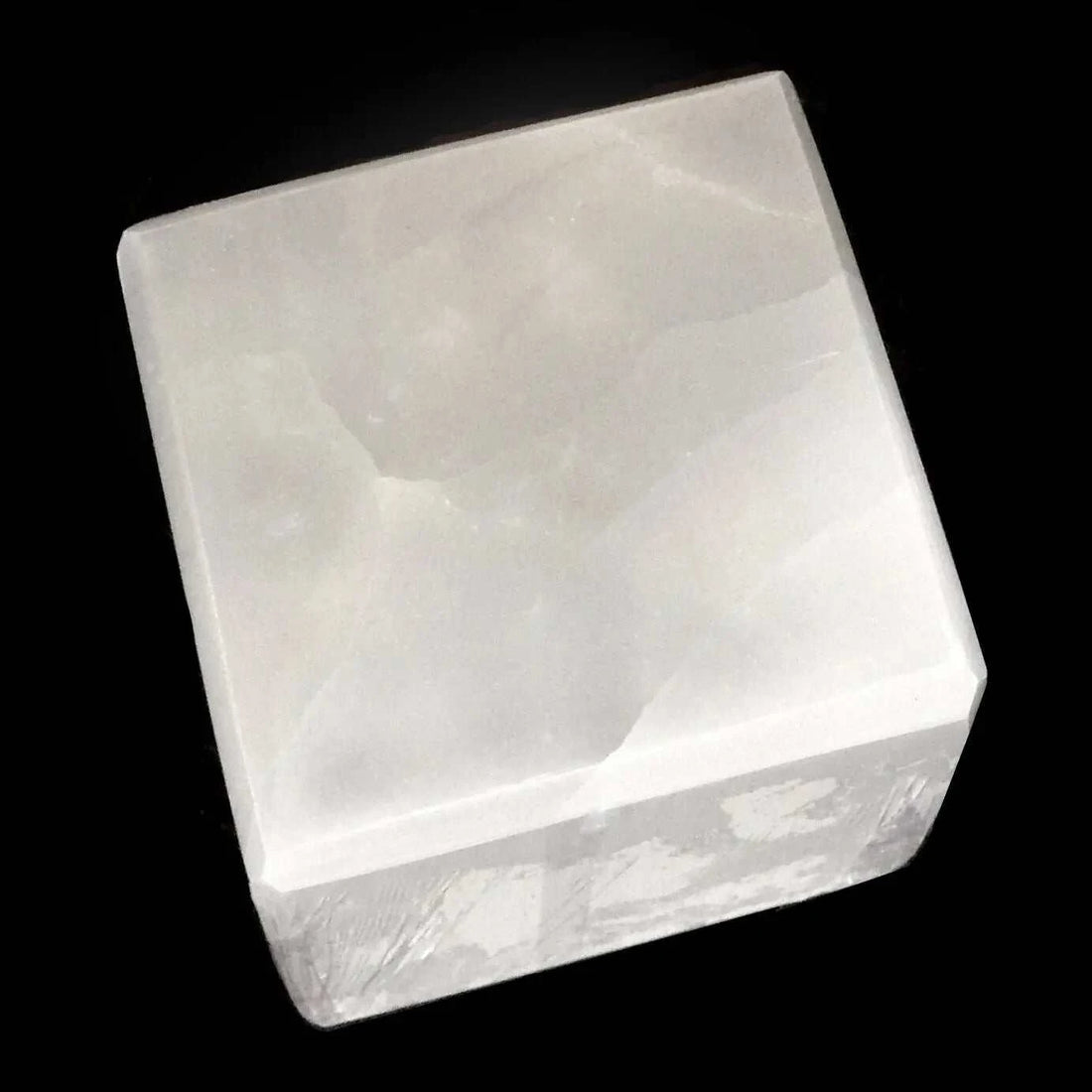 XL Selenite Crystal Charging Disk Plate Cube Square Statio Block Healing Cleanse-1PC