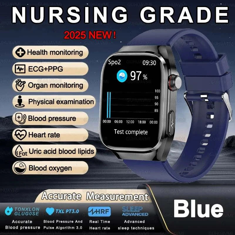 2025 New For XIAOMI Uric acid Blood lipids Smart Watch Men ECG+PPG Blood pressure Blood oxygen Bluetooth Call Health Smartwatchs