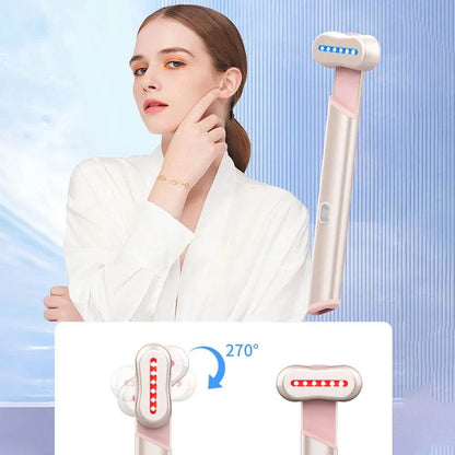 Eye Massager EMS Microcurrent Face Lifting Device Red Light Facial Wand Eye Neck Massager Skin Tightening Anti Wrinkle Skin Care