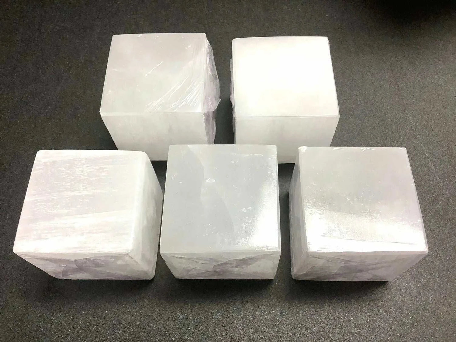 XL Selenite Crystal Charging Disk Plate Cube Square Statio Block Healing Cleanse-1PC