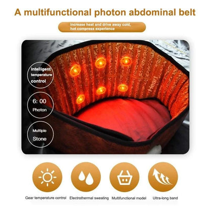 PEMF Magnetic Massage Waist Belt Red Light Therapy Back Abdominal Belt Body Shaping Relieves Back Pain Warm Stomach Dysmenorrhea