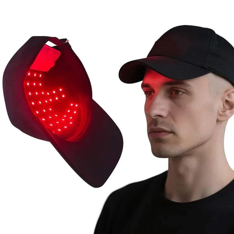Portable Wireless Red&amp;Blue Light Therapy Board for Hair Fast Growth Infrared Light Hat for Anti-hair Loss Treatment USB Charging