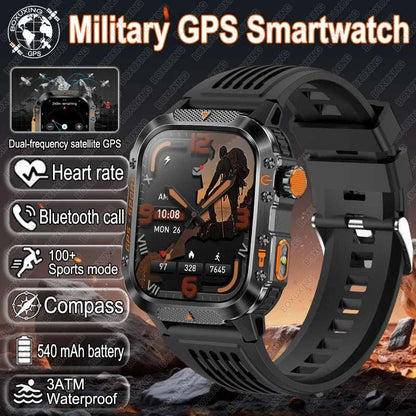 New Military-grade GPS Position Smart Watch Men For XIAOMI 3ATM Waterproof Compass 540mAh Bluetooth Call 100+Sports Smart Watch