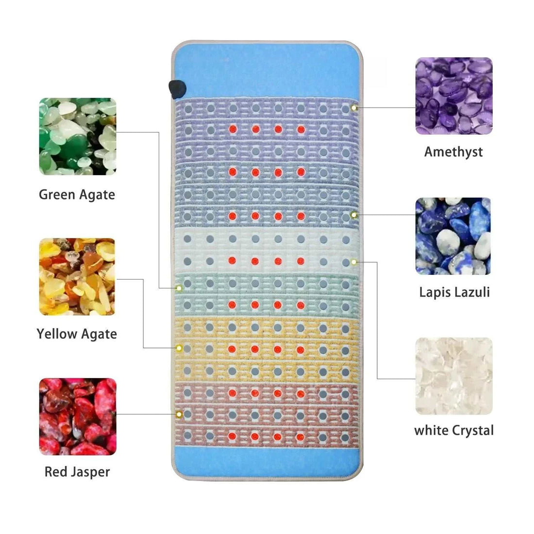 New Model 2026 Natural Crystal Mat Red Light Therapy Photon Mat Negative Oxygen Far Infrared  Yoga Mat