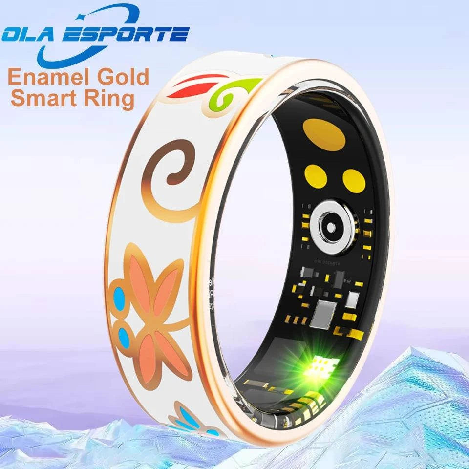 New Enamels Craftsmanship Smart Ring for Women Sleep Monitor Blood Oxygen Measurement SmartRing Blood Pressure Multi-sport Modes
