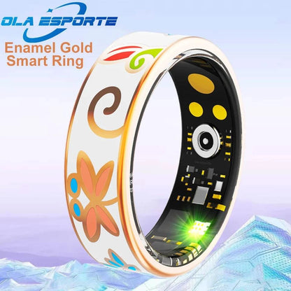 New Enamels Craftsmanship Smart Ring for Women Sleep Monitor Blood Oxygen Measurement SmartRing Blood Pressure Multi-sport Modes