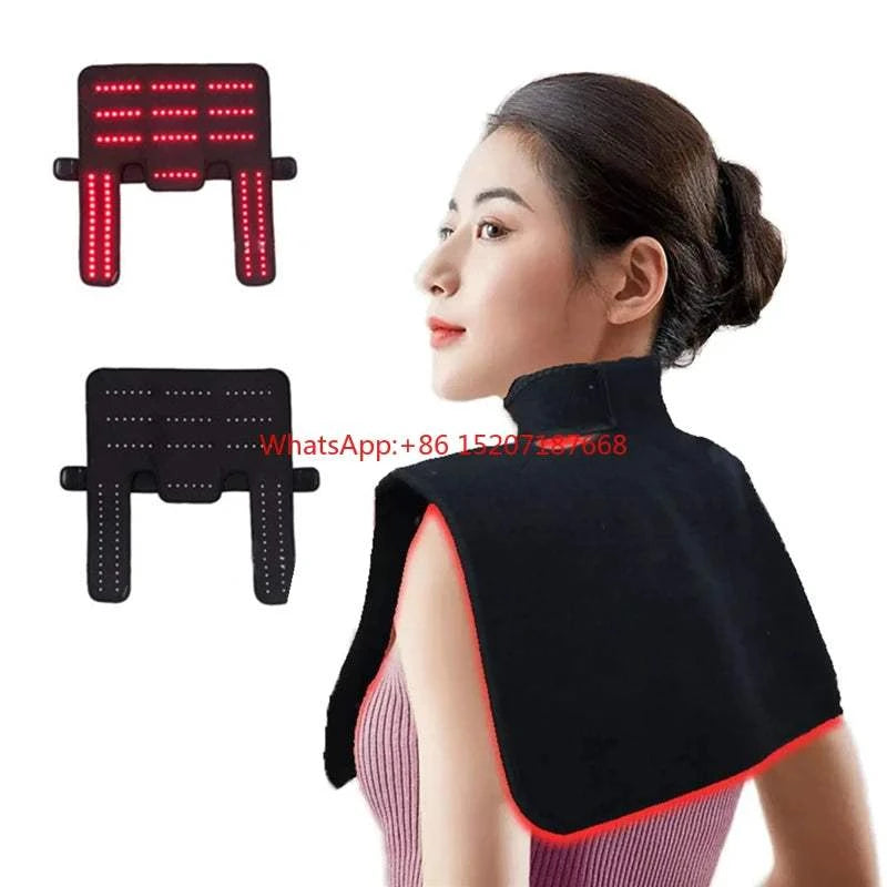 2026 Red Thera Custom 660nm 850nm Red Light Therapy Shoulder and Neck Infrared Wrap Pad for Pain Relief