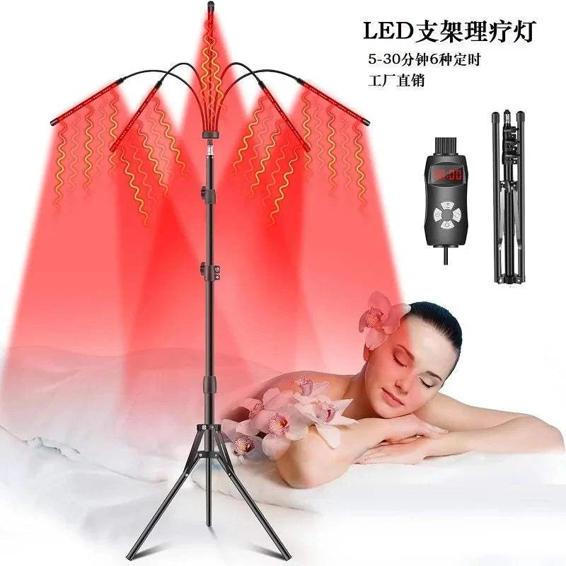30W German Red Light Therapy Lamp With Stand Adjustable 660&amp;850nm Reduce Muscle Pain Infrared Lamp Anti-wrinkle Beauty Device