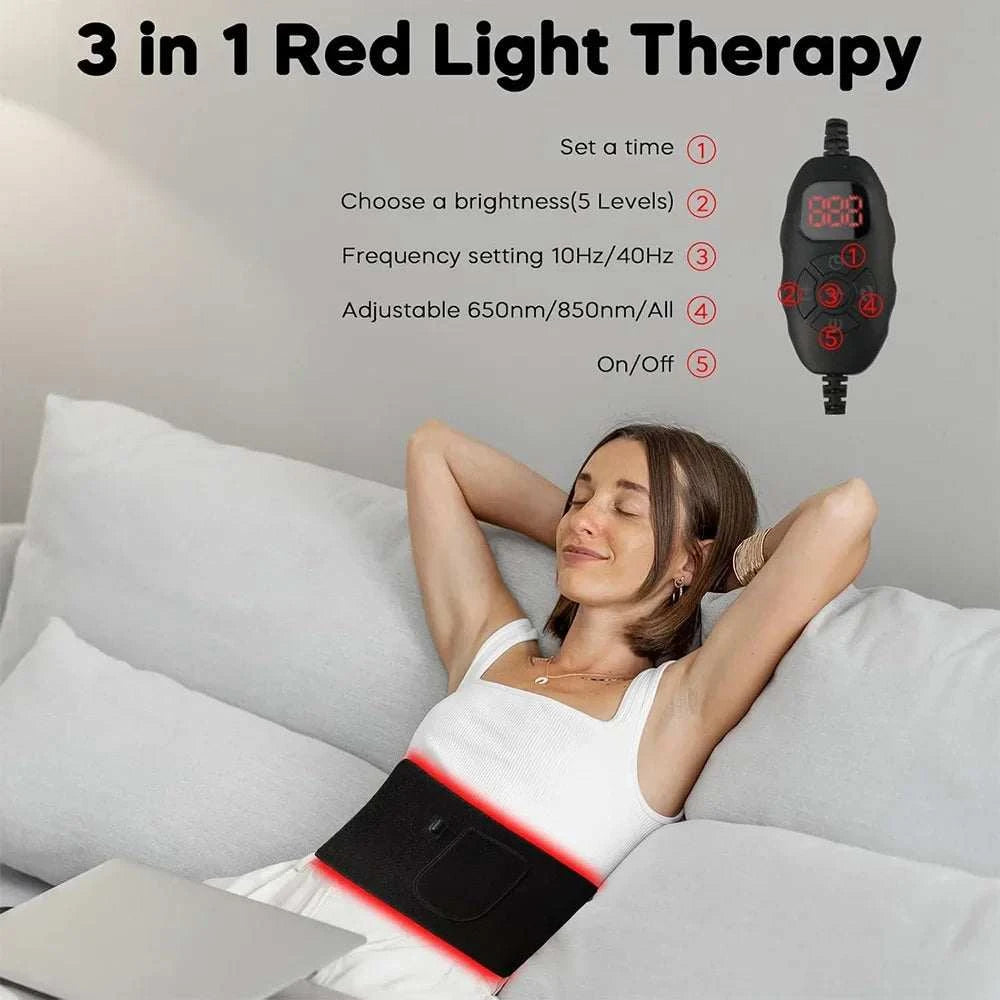 NEW 120pcs LEDs Red Light Therapy Pad 660nm&amp;850nm Near Infrared Light Therapy Heating Pad for Body Home Relaxation Device