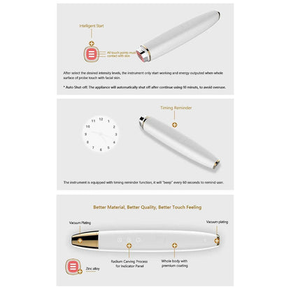 Radio Frequency For Eyes Massage Anti Wrinkles Pen RF Lifting Red Light Therapy Portable Facial Appliances For Beauty