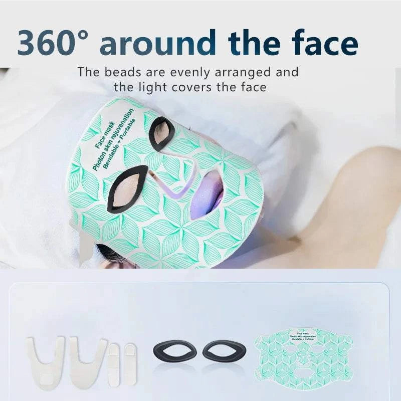 Ubilli Silicone Led Face Mask 8 Colors Red Light Therapy Infrared Flexible Soft Mask Led Therapy Anti Aging Advanced Photon Mask