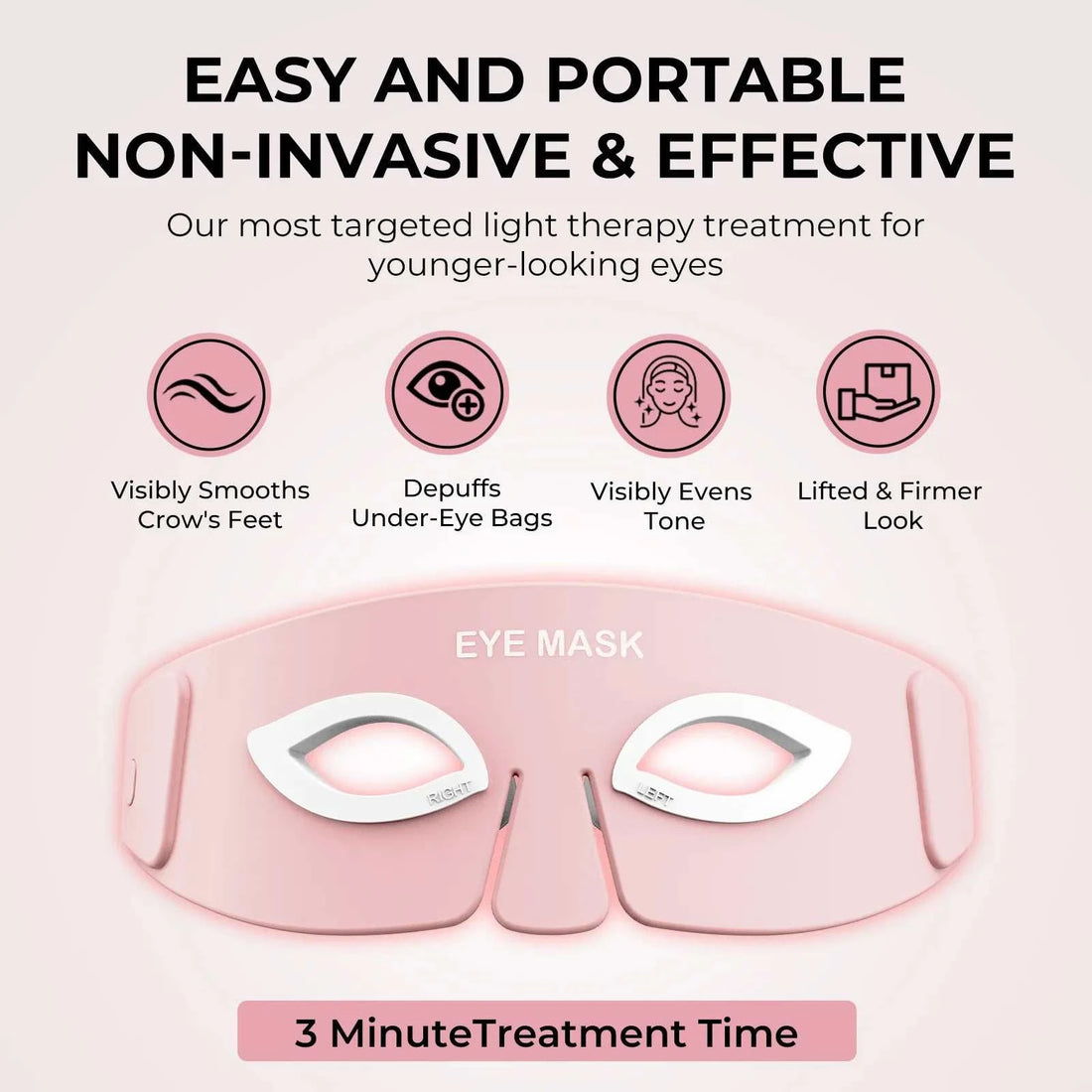 Eye Mask Eye Massager Beauty Care Device Eye Bags Remover Device 880NM Near Infrared Red Light Therapy Eye Mask Device