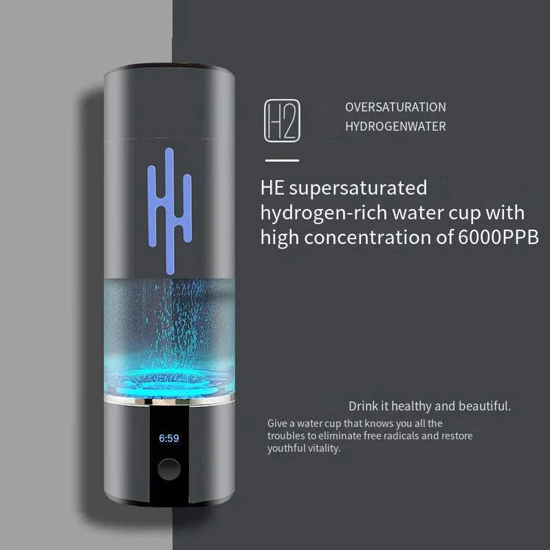 6000PPB High Concentration Hydrogen Rich Water Cup SPE/PEM Hydrogen Water Generator Water Filter Bottle Nano H2 Ventilator