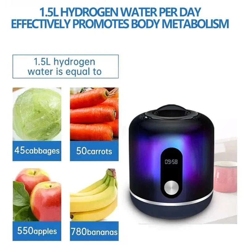 Portable Hydrogen Water Generator Alkaline Maker Rechargeable Water Super Antioxidant Hydrogen-Rich Water Electrolysis Generator