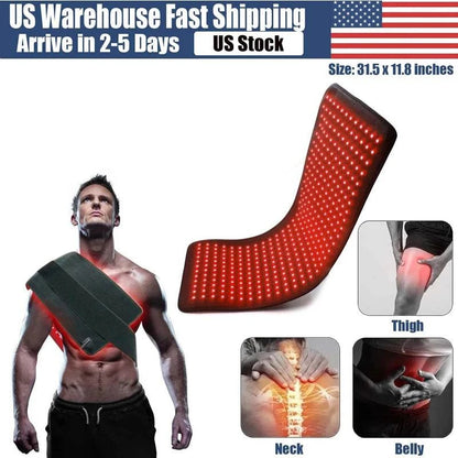 360pcs LED Red Light Therapy Area for Pain Relief 660nm 850nm Red Infrared Light Pad for Waist, Back, Abdomen, Knees, Wrists Mus