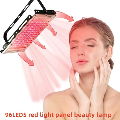 96 LEDs Red Light Therapy Panel Lamp for Facial Anti Aging Skin Care Beauty 660nm Infrared Light Skin Care Device Beauty Health