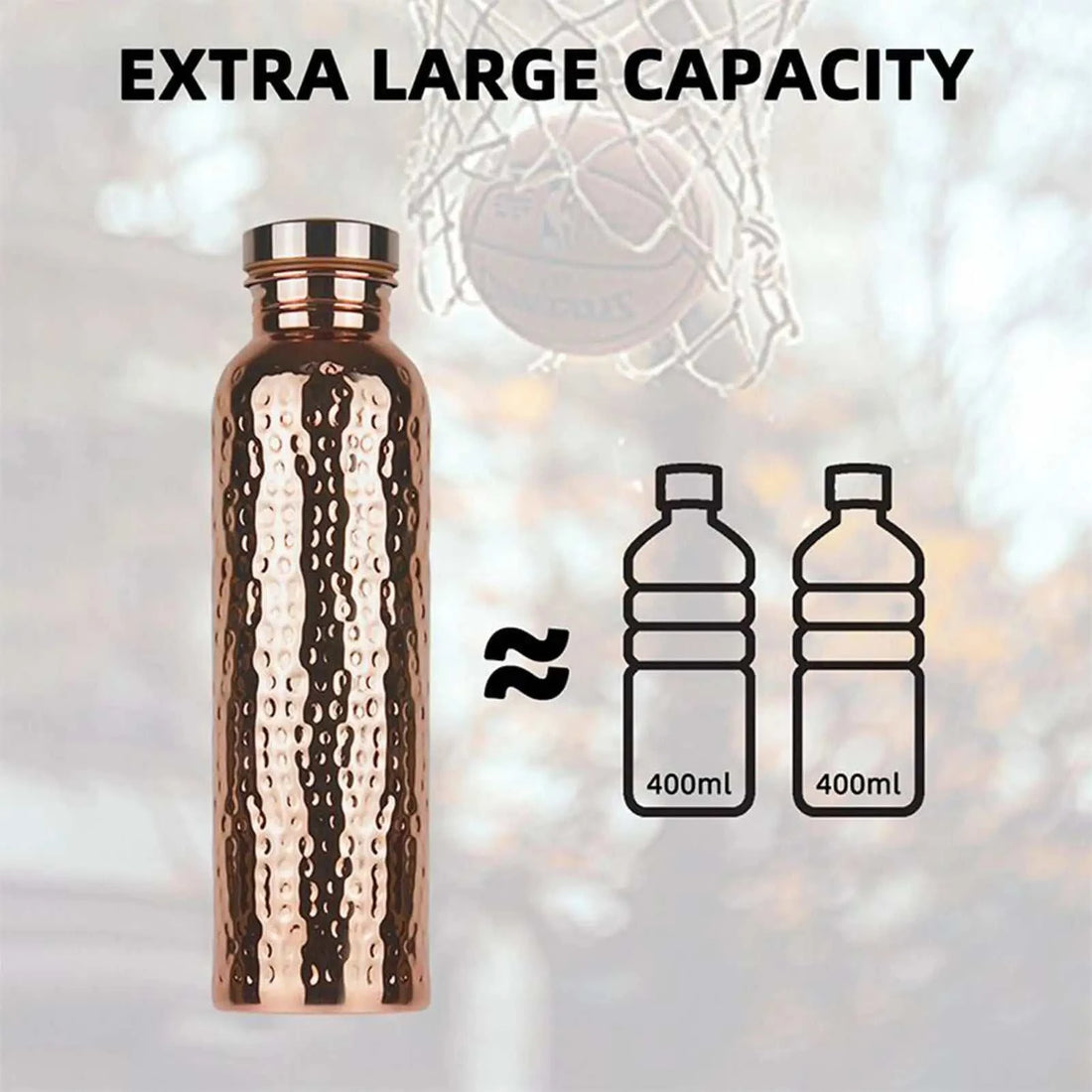 Copper Bottle Leak-Proof Insulated Copper Water Bottle Portable Leakproof 27Oz Cup For Gym Camping Outdoor Sports Daily