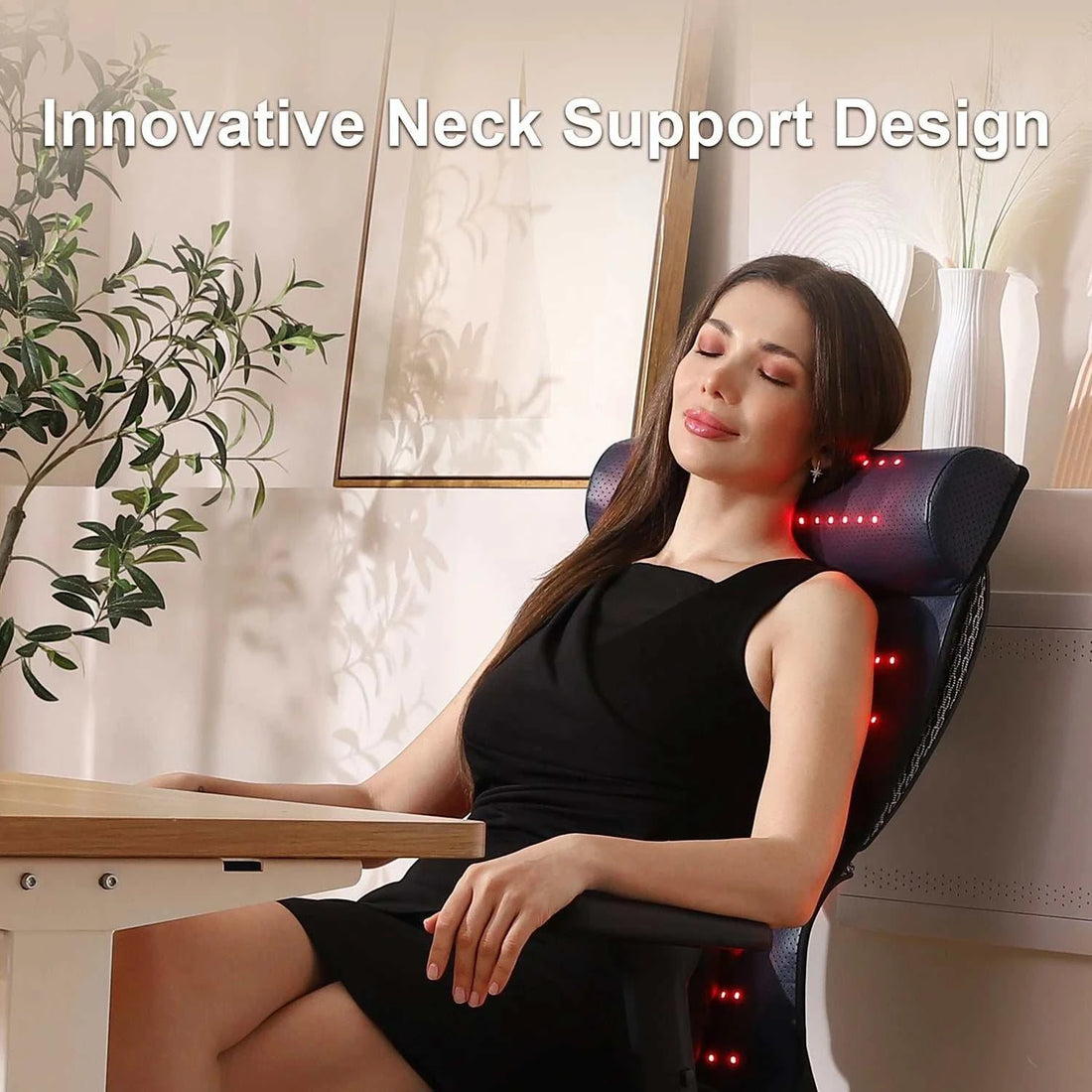 Red Light Therapy Massage Mat with 3D Neck Support &amp; Far Infrared Heat – Professional Pain Relief for Home &amp; Spa Use Relax