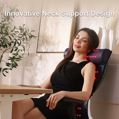 Red Light Therapy Massage Mat with 3D Neck Support &amp; Far Infrared Heat – Professional Pain Relief for Home &amp; Spa Use Relax