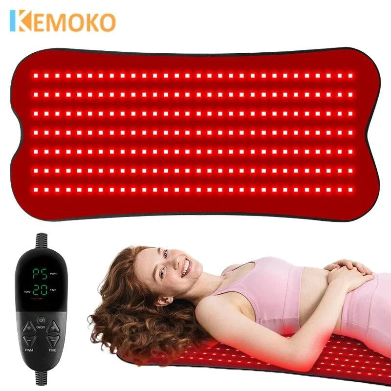 Red Infrared Light Therapy Pad LED Beauty Devices 210pcs LED Bead Red Light Belt for Face and Body Back Knee Hands Feet Relief
