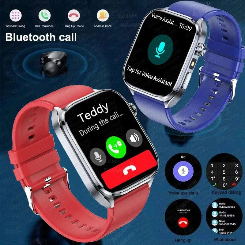2025 New Nursing Health SmartWatch Accurate measurement Blood Fat Blood Pressure Body Analysis ECG+PPG Clock Sapphire screen Bracelet