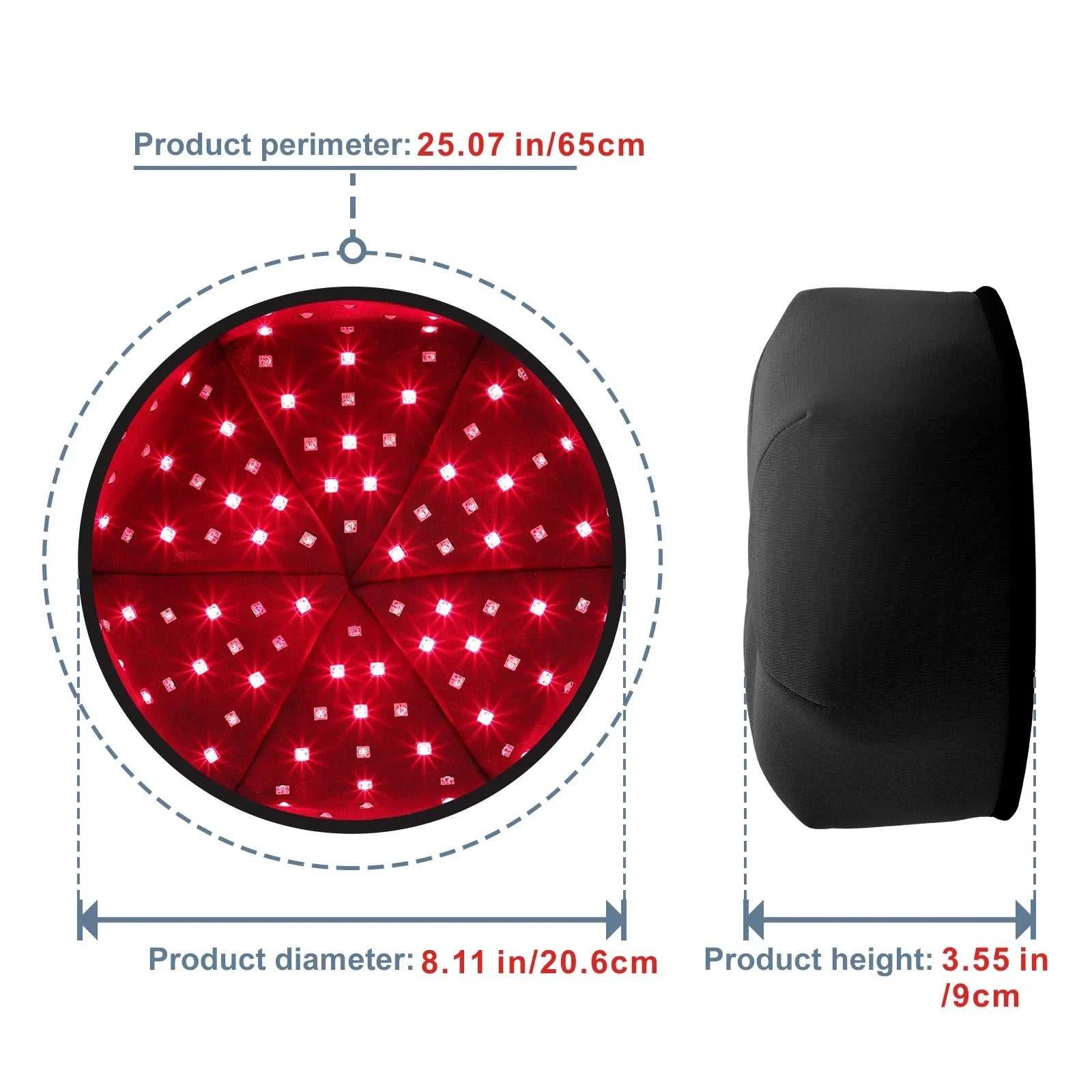 Red Light Therapy Hat Near Infrared Device LED Treatment Helmet for Hair Growth Cap Prevant Loss Head Relaxation Relief Scalp