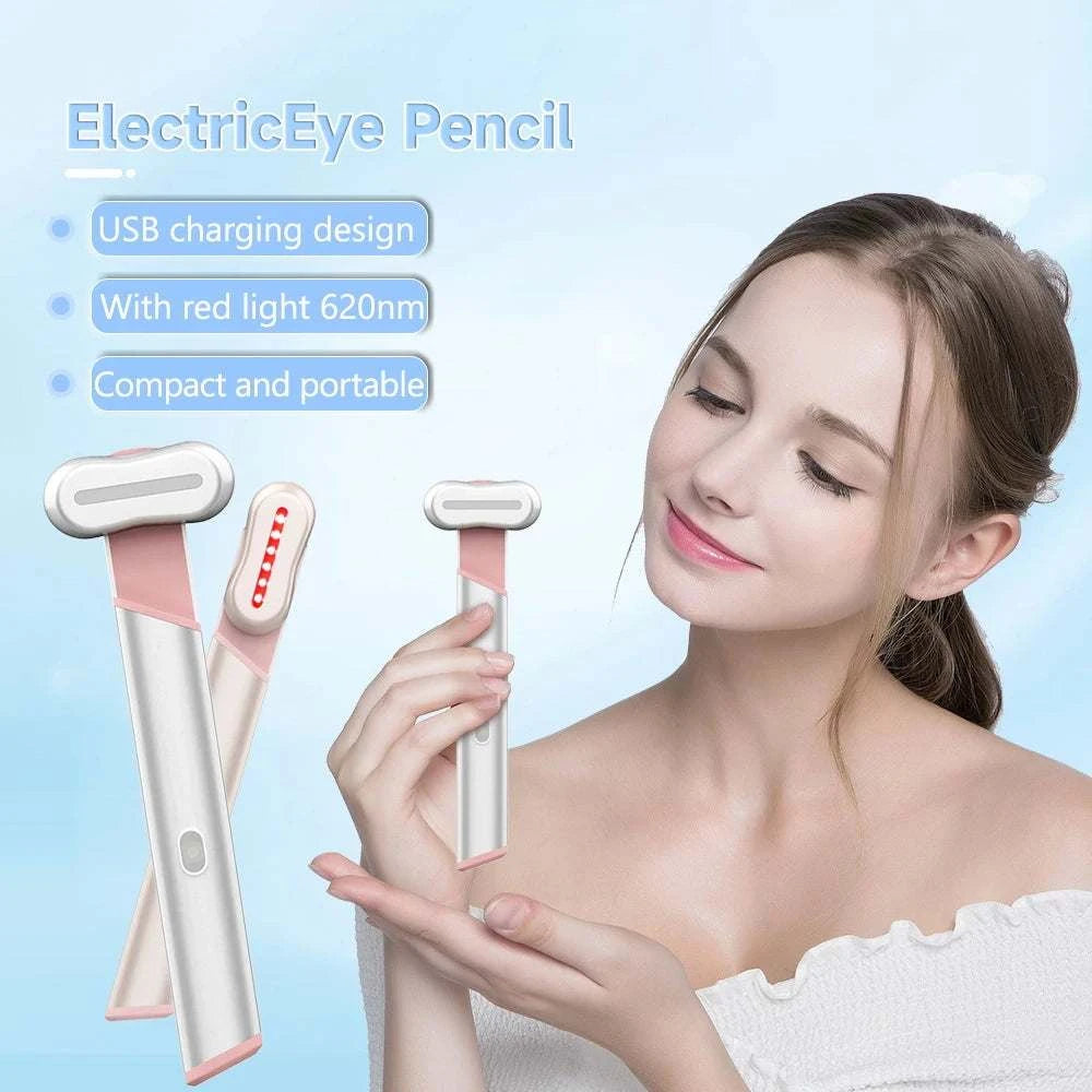 Eye Massager EMS Microcurrent Face Lifting Device Red Light Facial Wand Eye Neck Massager Skin Tightening Anti Wrinkle Skin Care