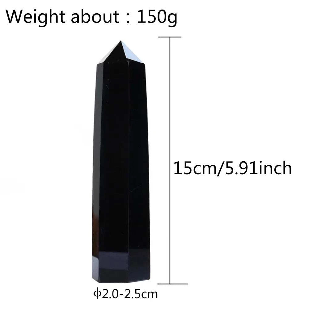 15cm Natural Amethyst Single Pointed Hexagonal Prism Crystal Wand Big Size Lapis Lazuili Tower Home Decoration Labradorite Craft