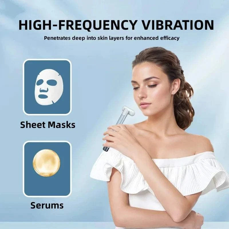 7 Colors Red Light Facial Wand EMS Microcurrent Face Lifting Device Eye Neck Massager Skin Tightening Skin Care Beauty Tool