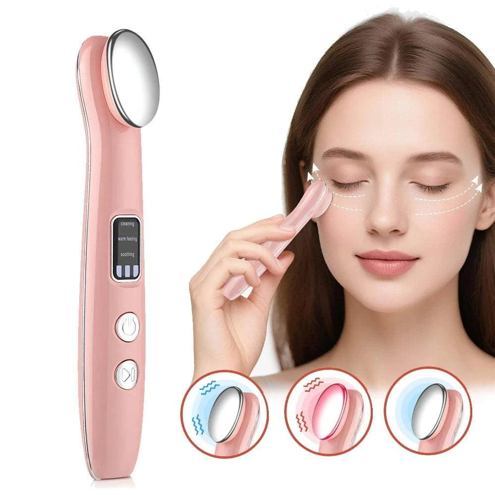 Vibration Red Light Eye Massager Pen Hot Compress Beauty Anti Wrinkles Eye Lifting Wand Eye Care for Dark Circles Eye Bag Reduce