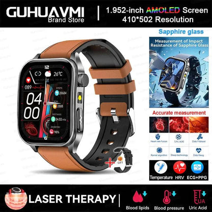 2025 New Sapphire Glass Laser Treatment Smart Watch Men Non invasive Health