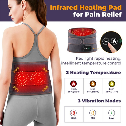 Red Light For Body Infrared Therapy Heating Belt Thermal Massage Waist Massager For Enhanced Comfort-CLIM