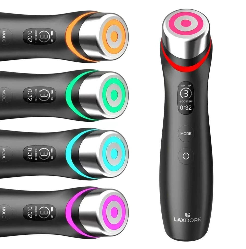 Booster Pro Led Facial Light Therapy 5 Colors Eye Beauty Wand Red Light Eye Massager For Skincare &amp; Blue Rejuvenation Tool