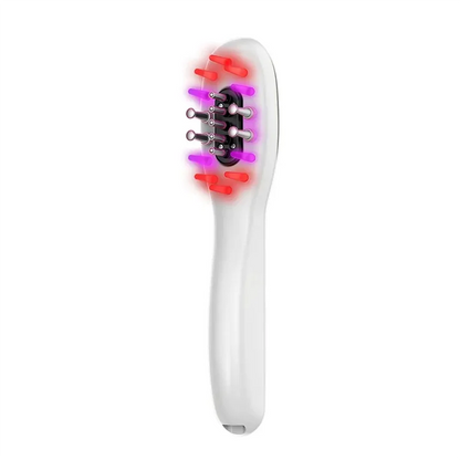 A56X White Massage Comb Vibration LED Blue Red Light Therapy Hair Massage Scalp Brush For Hair Growth Anti Hair Loss