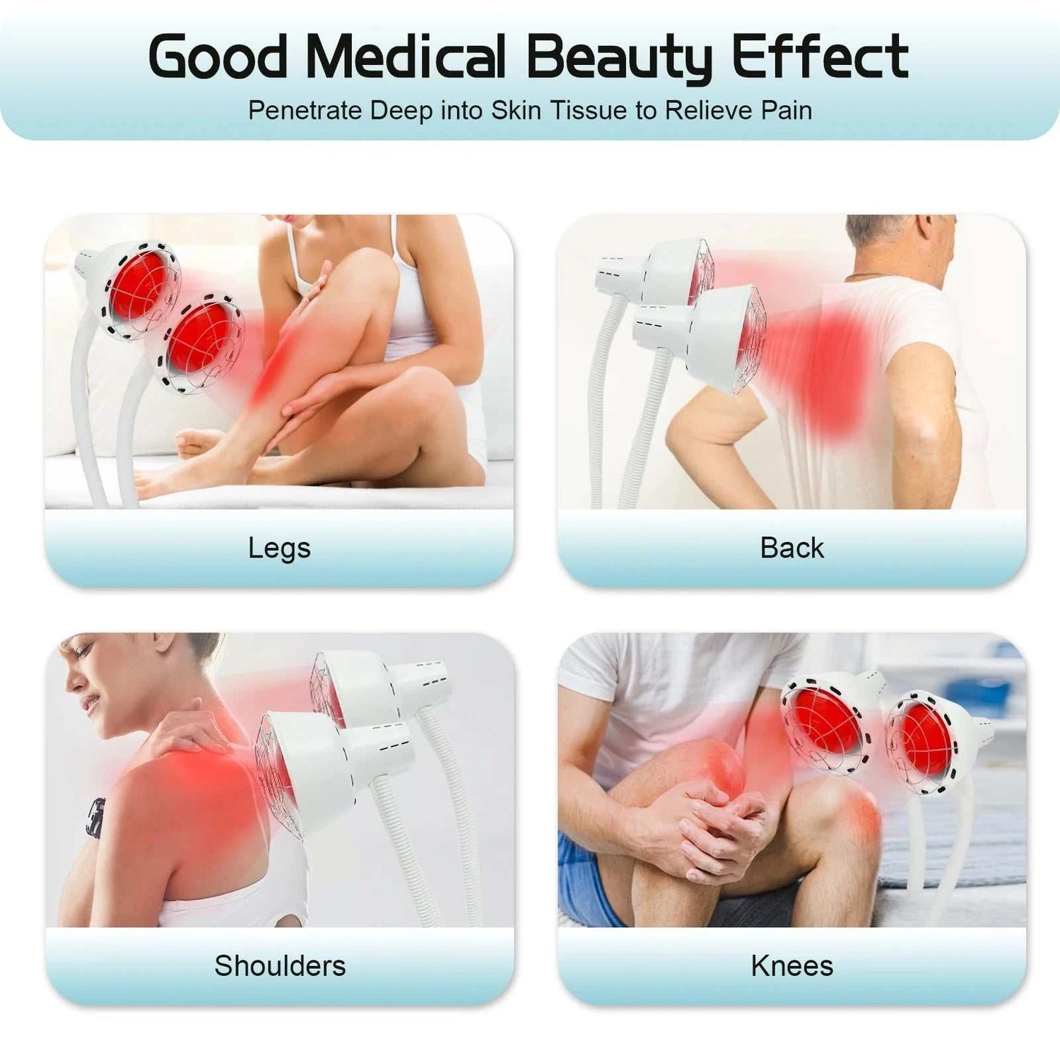 Far Infrared Light Therapy Lamp 275W Red Light Therapy Heat Lamp For Pain Relief 360° Rotatable Adjustable Light Therapy Tool