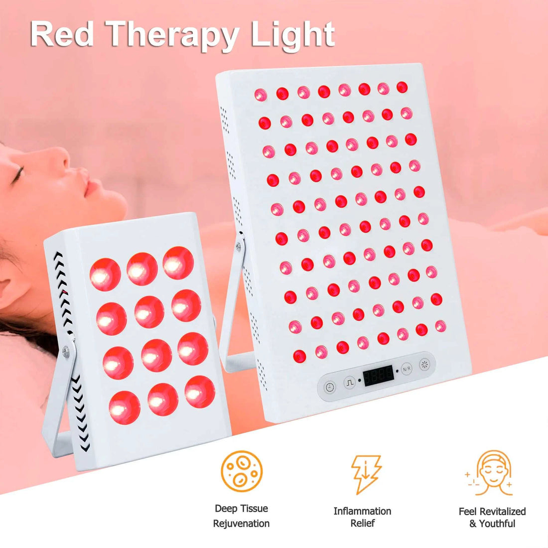 Dual Chip LED Red Light Therapy Panel Lamp Facial Anti-Aging Skin Care Beauty Tool for Body Pain Relief Physical Therapy
