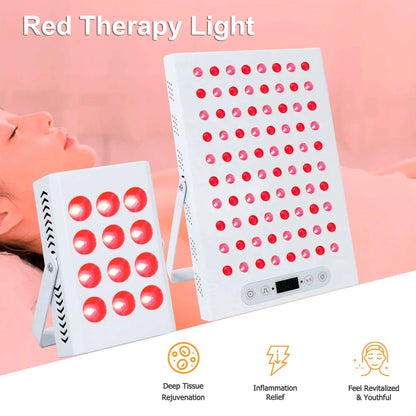 Dual Chip LED Red Light Therapy Panel Lamp Facial Anti-Aging Skin Care Beauty Tool for Body Pain Relief Physical Therapy
