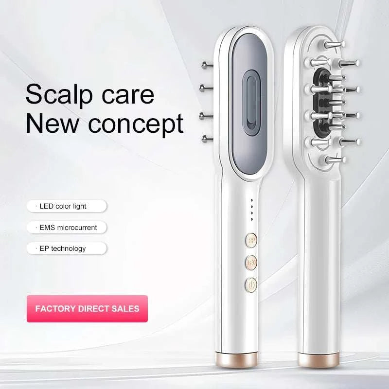 2025 LED Red Light Therapy Electric Massage Comb Hair Growth Applicator Anti-Hair Loss Head Massage Hair Brush Scalp Treatment